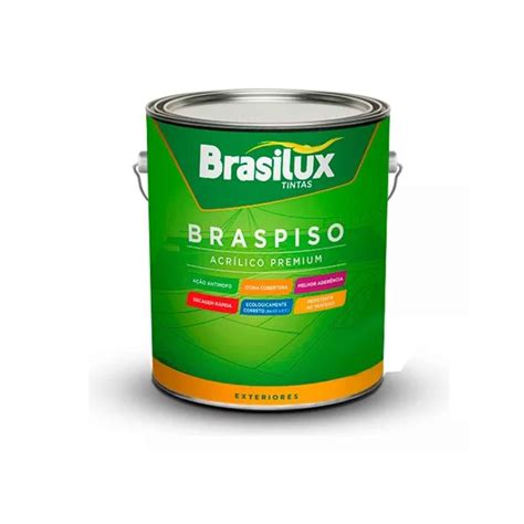 Brasilux Braspiso Tinta Premium Para Piso Acetinada Cinza Escuro