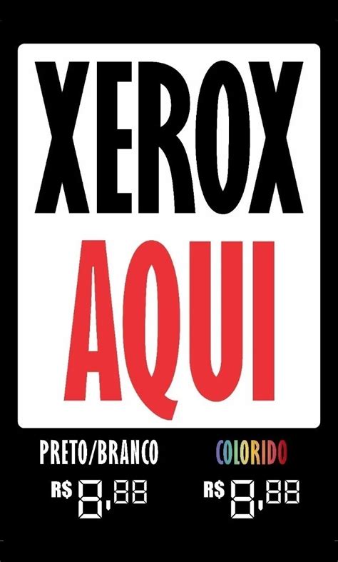 Banner Xerox Aqui X Lona Parcelamento Sem Juros