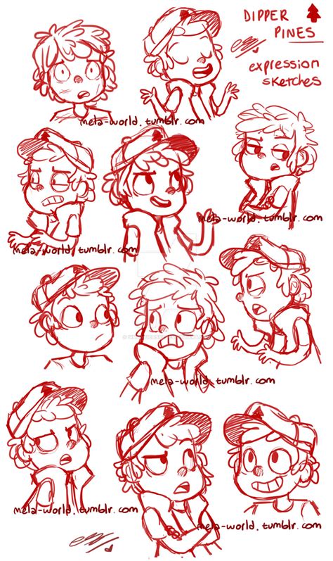 Dipper Sketches By Simpaticasx2 On Deviantart