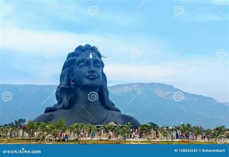 Adiyogi Shiva Statue Of Coimbatore Tamil Nadu India Editorial