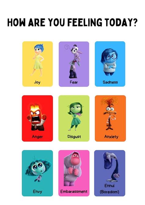 Inside Out 2 Emotion Check In Inside Out 2 Characters Etsy UK In 2024