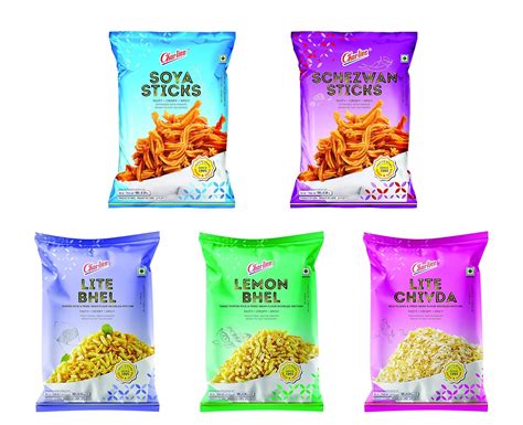 Charliee Namkeen And Sticks Combi Pack Of 5 Schezwan Sticks 170gm Soya