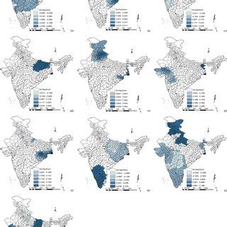 Spatial Distribution Of The GWR Significant Local Coefficients Of