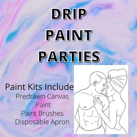 Soulmate Paint Party Sip And Paint Pre Drawn Canvas Art Party Etsy