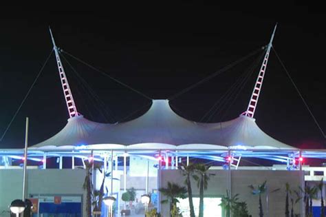 Double Masted Tensile Fabric Structure Architen Landrell