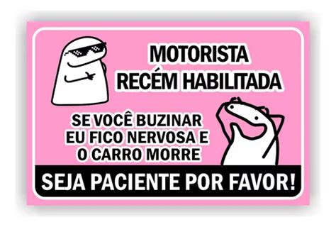 Adesivo Imã Recem Habilitada Buzina Carro Morre Flork Grande