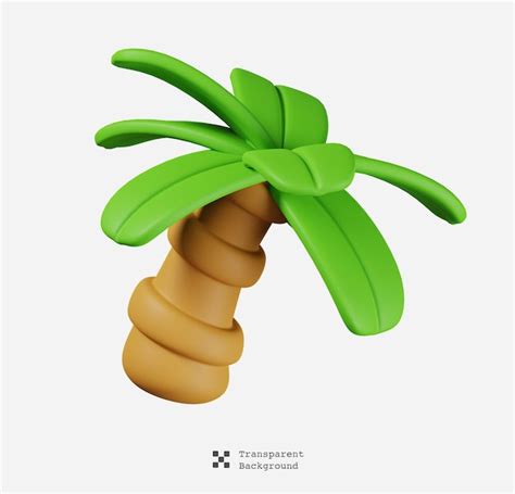 Palmera aislada icono de dibujos animados mínimo de mar y playa