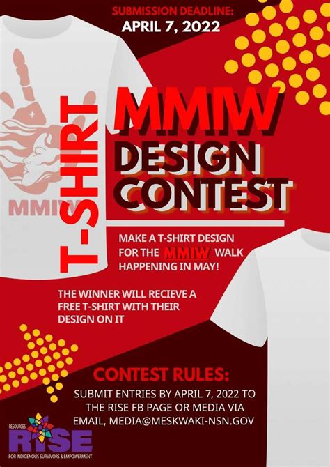 R I S E Hosts Mmiw T Shirt Design Contest Meskwaki Nation