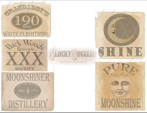 Moonshine Labels Print