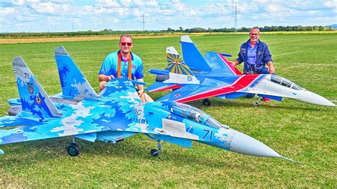 Stunning X Huge Su Rc Flanker Scale Model Turbine Jet Flight