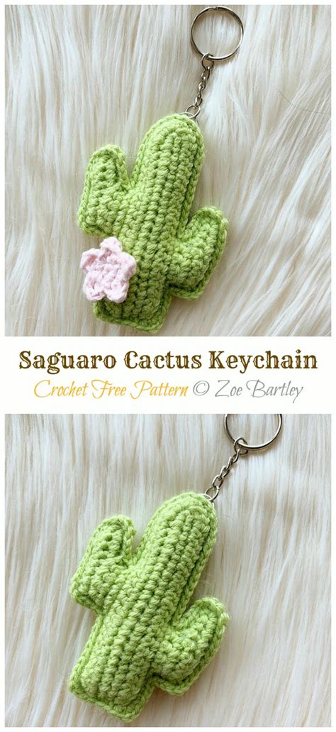 Amigurumi Mini Cactus Keychain Crochet Patterns Crochet Knitting