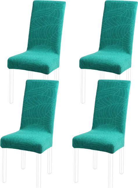 Piccocasa Stretch Spandex Dining Chair Covers For Dining Chair 4 Pack Removable Washable Chair