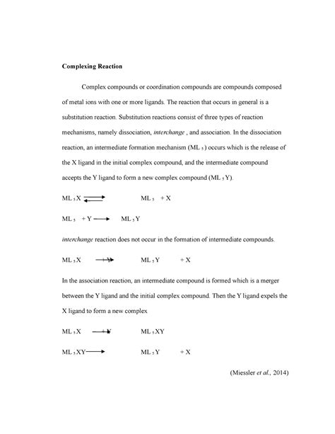 Complexity Reaction - Complexing Reaction Complex compounds or ...