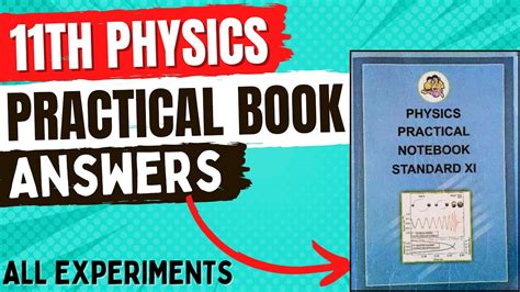 11th Std Physics Practical Book Answers L Practical Handbook Solutions