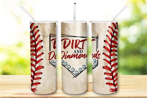 Dirt and Diamonds Baseball Tumbler Gráfico por rinastrejcekskw41