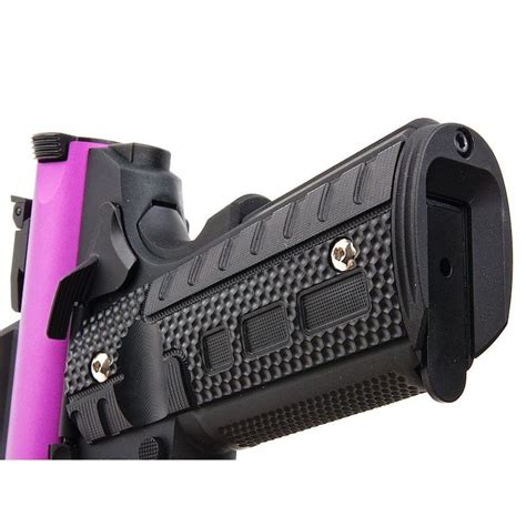 We Galaxy 1911 Gas Blowback Pistol Black Frame Purple Slide