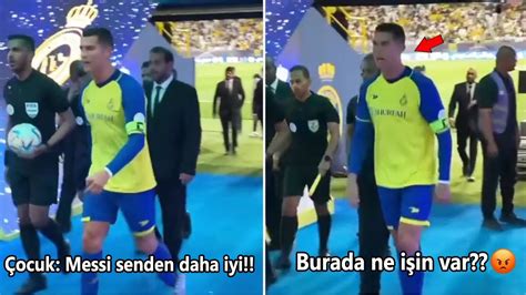 Cristiano Ronaldo Ok Sinirlendi Messi Senden Daha Yi Diyen Ocu A