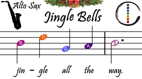 Jingle Bells Alto Saxophone Relaxing Beginner Sheet Music With Easy