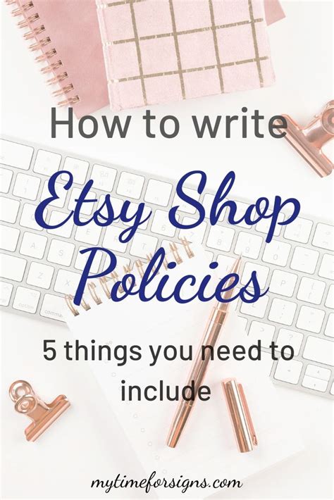 Etsy Shop Policies Template