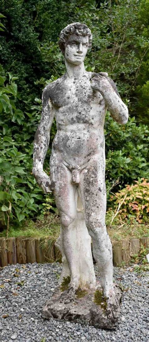 Proantic Grande Statue De Jardin En Pierre Reconstitu E Homme