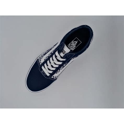 Zapatillas Vans Ward Azulblanco Cuadros Hombre Deportes Moya