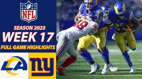 Los Angeles Rams Vs New York Giants Week Full Game Nfl Highlights