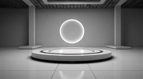 Sleek Circular Futuristic 3d Render Of A Podium Background 3d