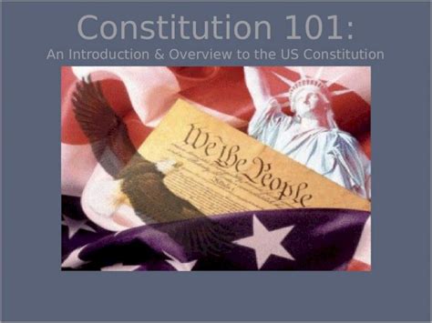 Pptx Constitution An Introduction Overview To The Us