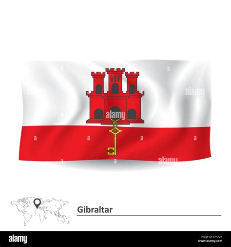 Flag Of Gibraltar Vector Illustration Stock Vector Image And Art Alamy