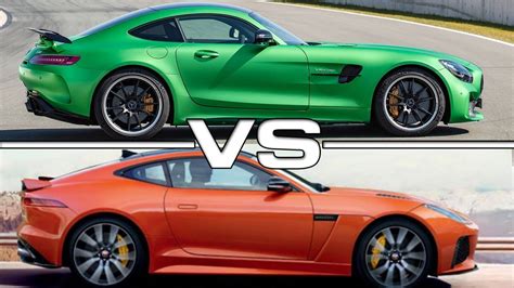 Mercedes AMG GT R Vs Jaguar F Type SVR YouTube