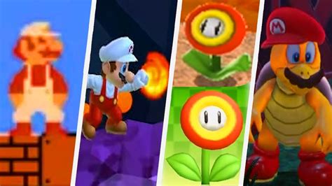 Evolution Of Fire Flowers In Super Mario Games 1985 2017 Youtube