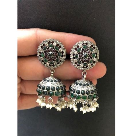 Modern Silver Jhumka At Rs Pair In Madurai Id