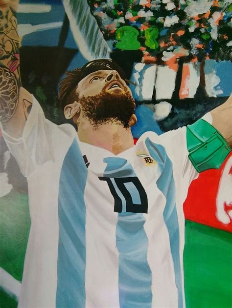 Messi pintura acrílico zoom mastronardi s Retratos Pinturas