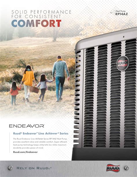 Rheem Rp14az Endeavor Line Classic Series Im Heat Pumps Instruction Manual