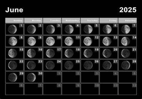 June Calendar 2025 Lunar Phases Calendar Cayla Daniele