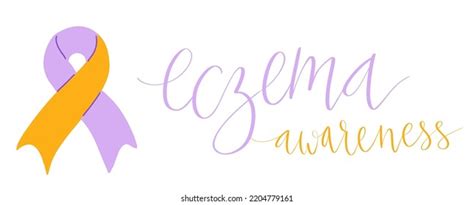 Eczema National Awareness Month October Handwritten Stock Vector Royalty Free 2204779161