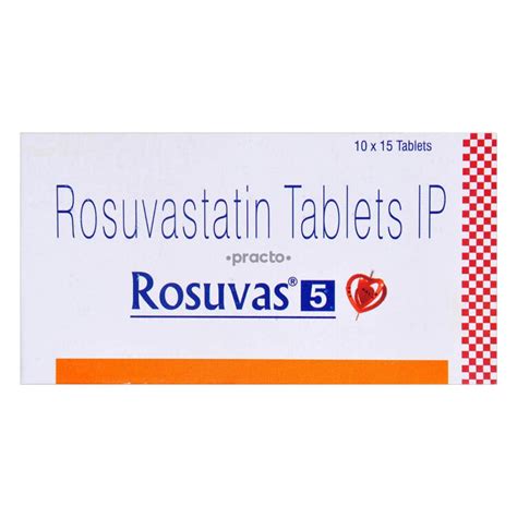 Rosuvas 5 MG Tablet Uses Dosage Side Effects Price Composition