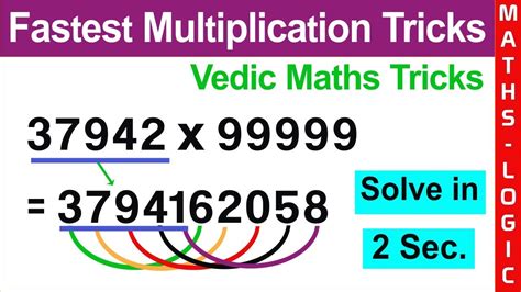 Vedic Maths Multiplication Tricks Multiply With 9 Trick Maths