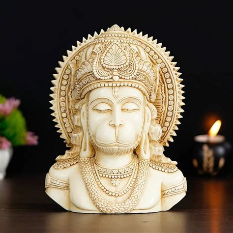 hindu god lord hanuman ji balaji bajrangbali statue marble dust idol