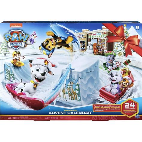 PAW Patrol Advent Calendar with 24 Collectible Toys for Kids Ages 3 ...