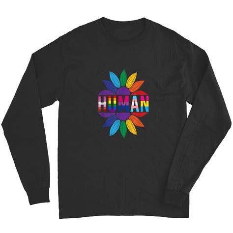 Human Lgbt Flag Gay Pride Month Bi Pan Transgender Lesbian Long Sleeves Sold By Margareneleanore