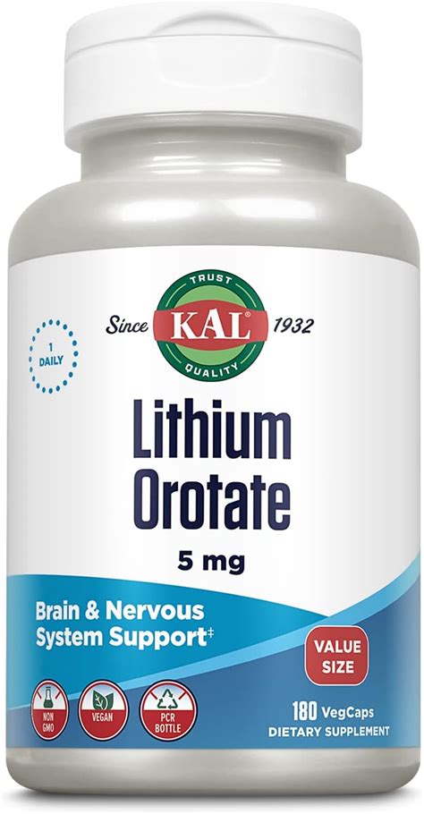 Amazon Pure Encapsulations Lithium Orotate 5 Mg Brain Support