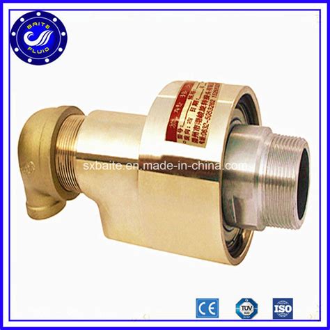 Metal Hose Brass Rotary Union Rotating Joint With Elbow Npt Thread