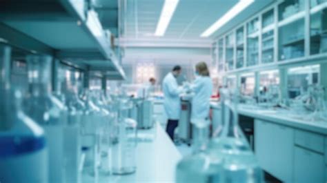 Premium Photo Blurred Image Of Scientists Working In A Laboratory