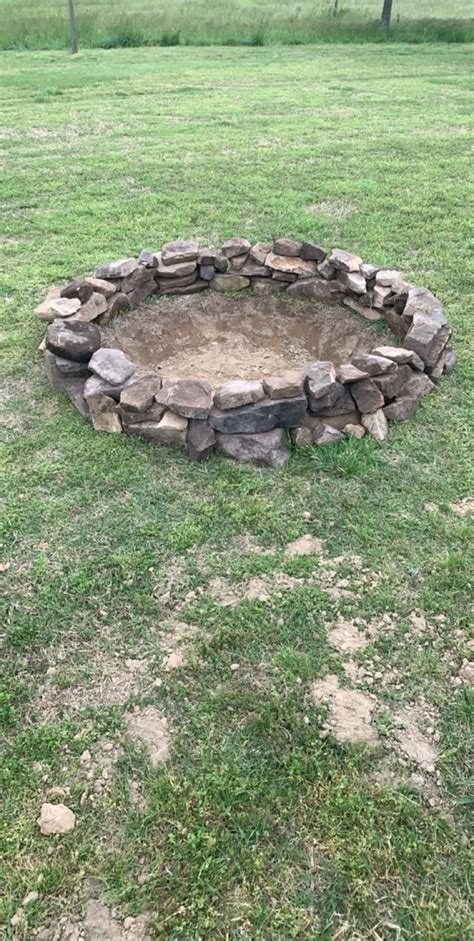 Rock fire pit | Landscaping entrance, Outside fire pits, Cottage garden ...