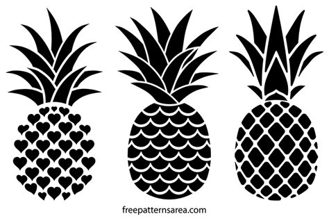 Printable Free Pineapple Silhouette Vectors Pineapple Vector Pineapple Images Silhouette Vector