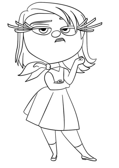 Coloring Page Of Disgust From The Movie The Voice In The Head Disney