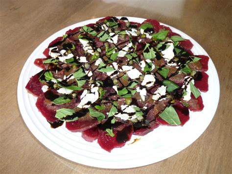 Carpaccio De Betterave Au Basilic Tout Le Monde Dit Pie Love You