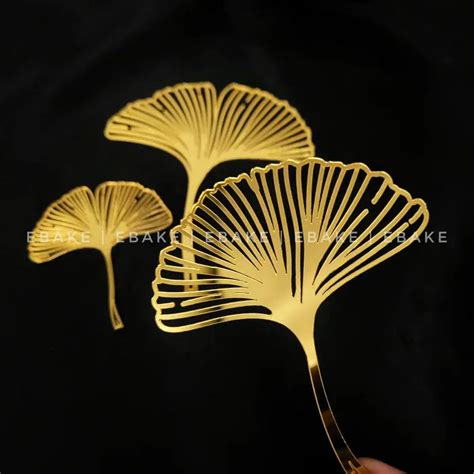 Ginkgo Leaves Golden Set Of 3 Ebake