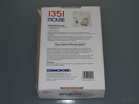 Commodore 64 / 128 - 1351 Mouse Rev B ASSY A0101910